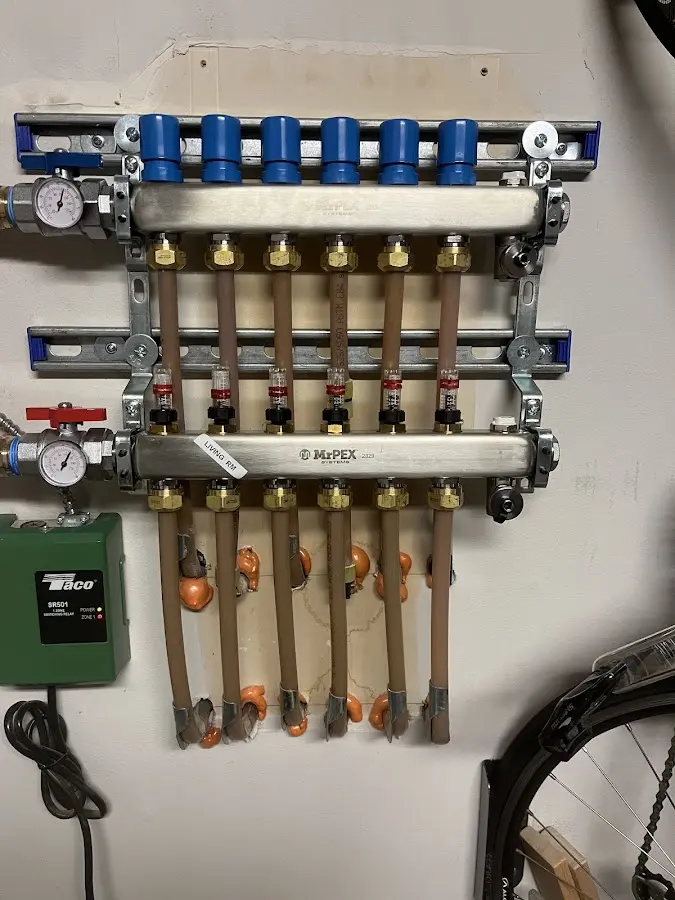 Plumber performing Gas Line Installation at a residential property in Fremont